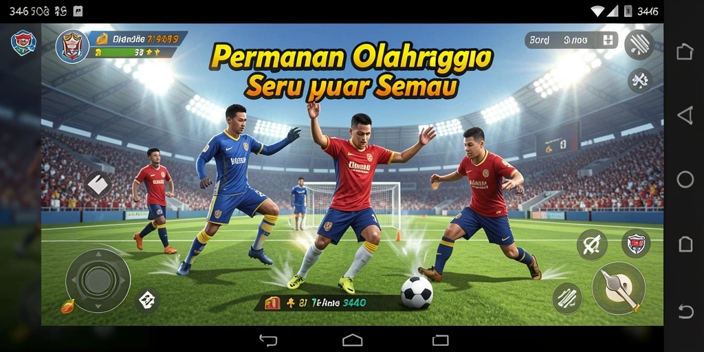 Screenshot gameplay 3446 menampilkan pertandingan olahraga yang menarik.