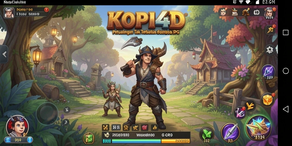 Tampilan gameplay seru KOPI4D dengan karakter RPG yang beraksi.