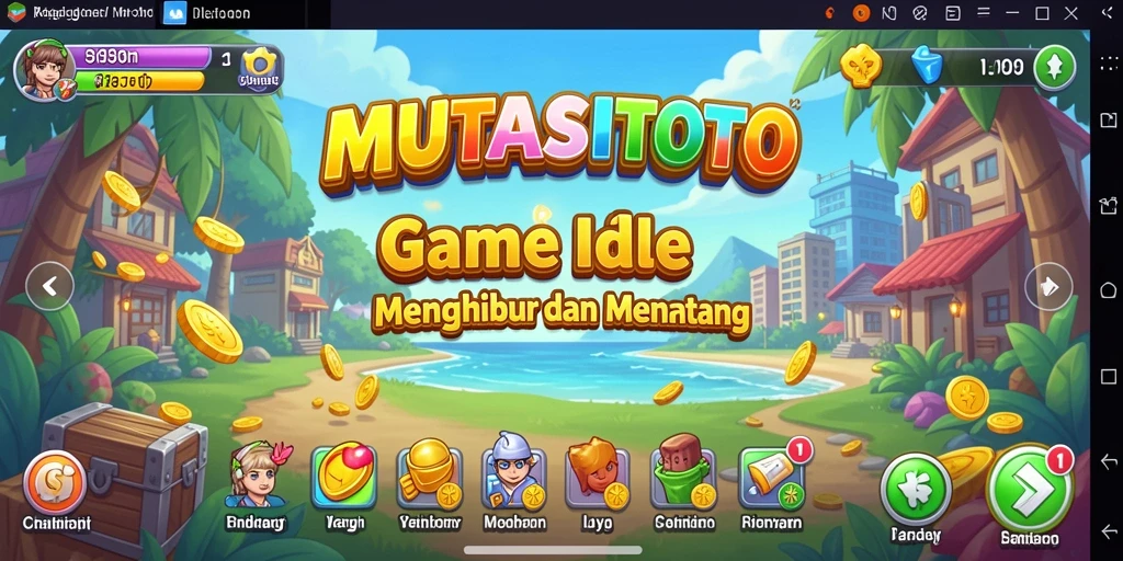 Tampilan gameplay MUTASITOTO dengan karakter yang aktif dan visual menarik.