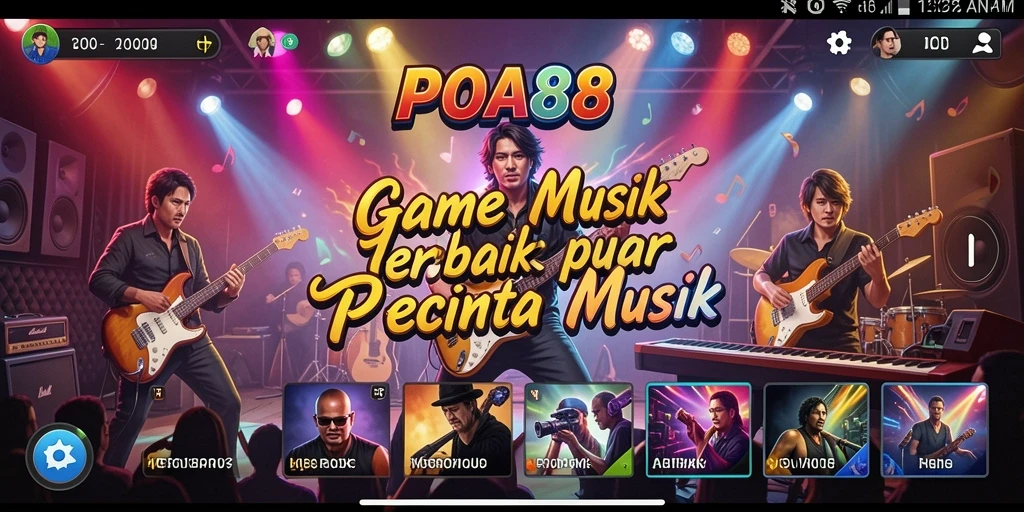 Screenshot gameplay POA88 yang menampilkan pengalaman bermain musik yang seru.