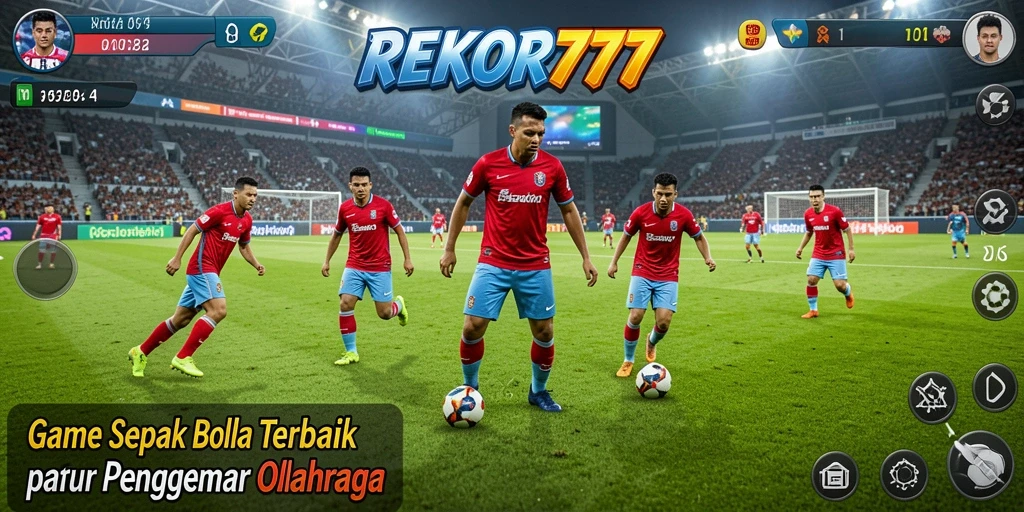 Tampilan gameplay mendebarkan dalam REKOR777 yang menampilkan aksi sepak bola.