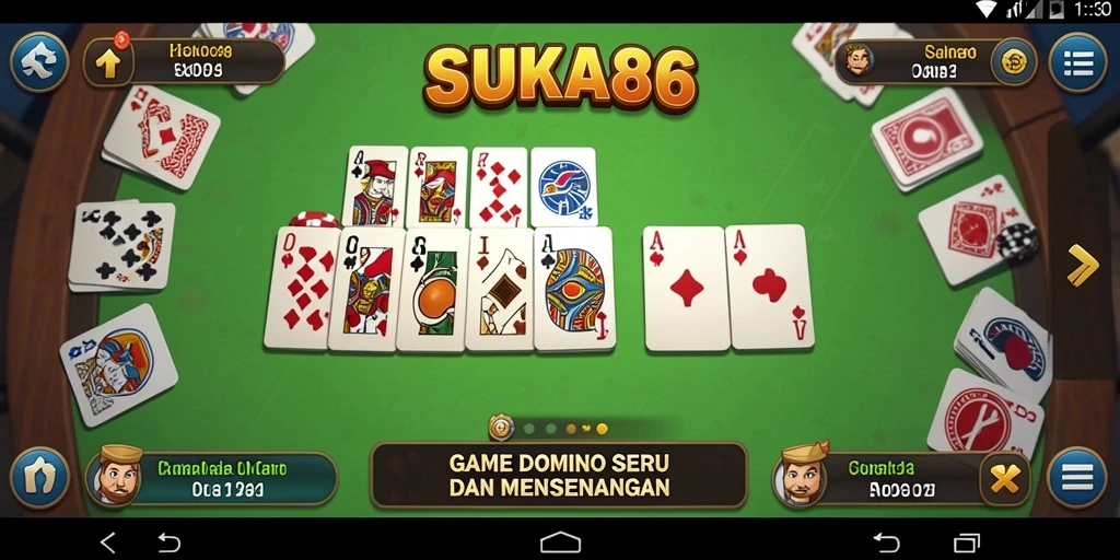 Tampilan permainan Domino yang seru dan menarik di SUKA86.