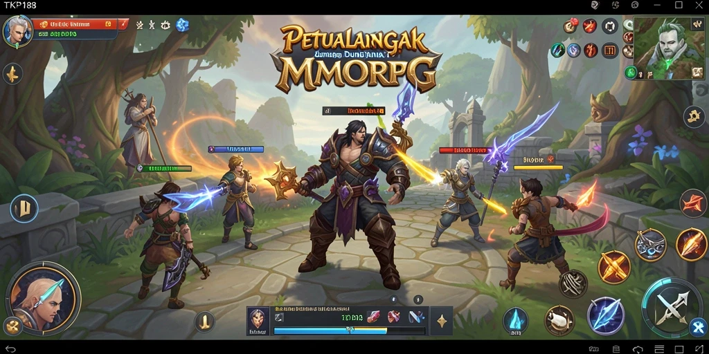 Tangkapan layar gameplay TKP188 yang menunjukkan aksi seru pemain dalam pertempuran.