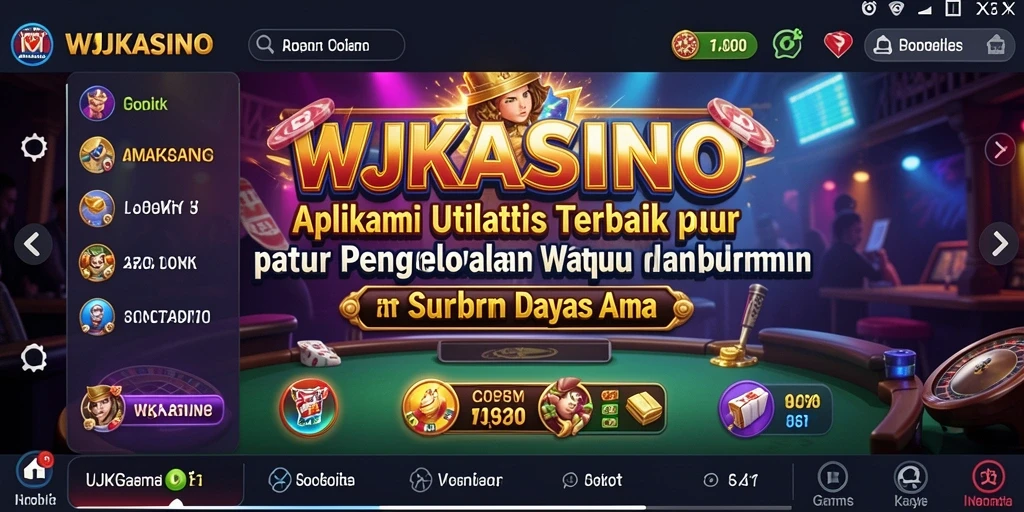 Tampilan antarmuka WJKASINO yang sederhana dan mudah digunakan.